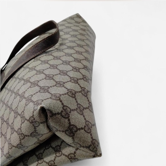 Gucci Brown Leather Trim Tote Bag - Picture 6 of 9
